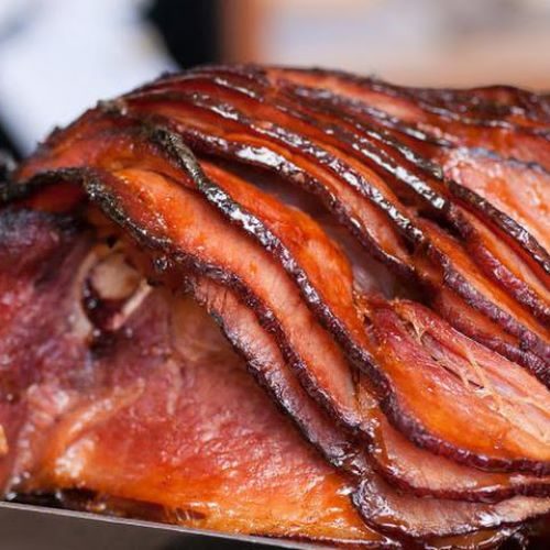 Maple Mustard Glazed Dutch Oven Ham