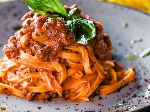 Tagliatelle Pasta with Bolognese Sauce - Complete Comfort Foods